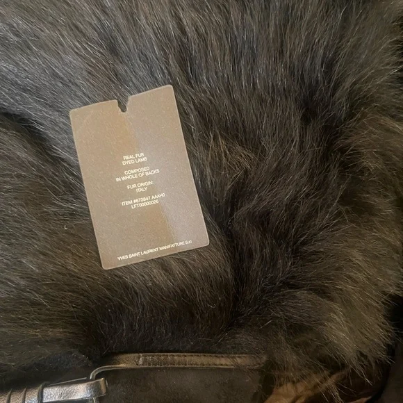 Saint Laurent Real Fur Jokull heeled boots size 37 NWOT